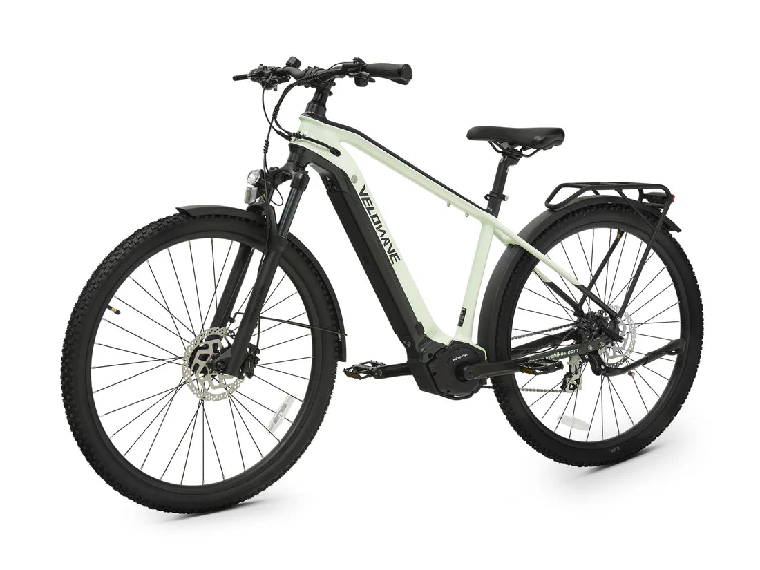 Velowave Swift M Mid-Drive Electric Bike Electric bicycle with black frame and tires on a white background. Valowave Swift M Mid-Drive Electric Bike
