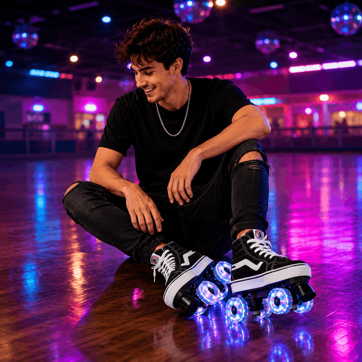LED Quad Skating Double Row Roller Skates LED Quad Skating Double Row Roller Skates