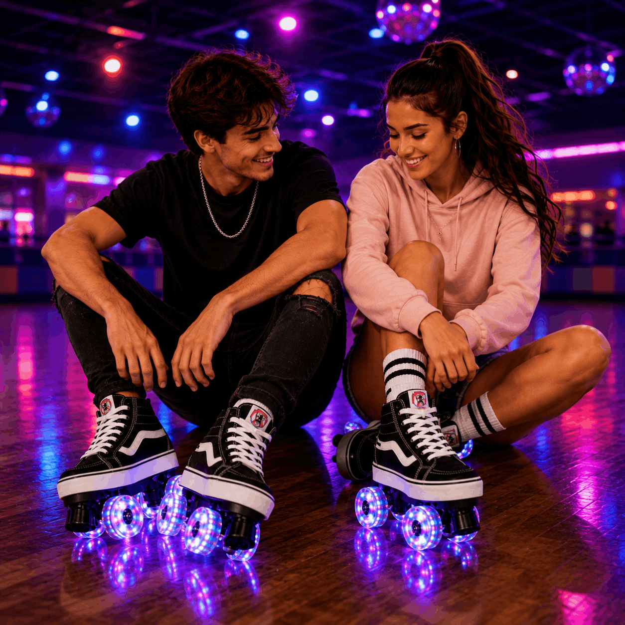 LED Quad Skating Double Row Roller Skates LED Quad Skating Double Row Roller Skates