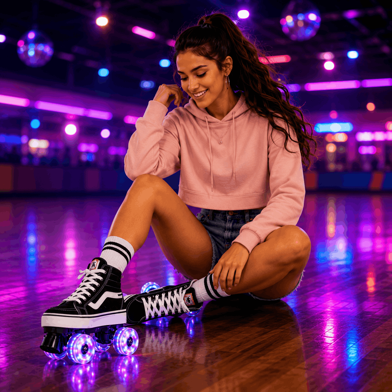 LED Quad Skating Double Row Roller Skates LED Quad Skating Double Row Roller Skates