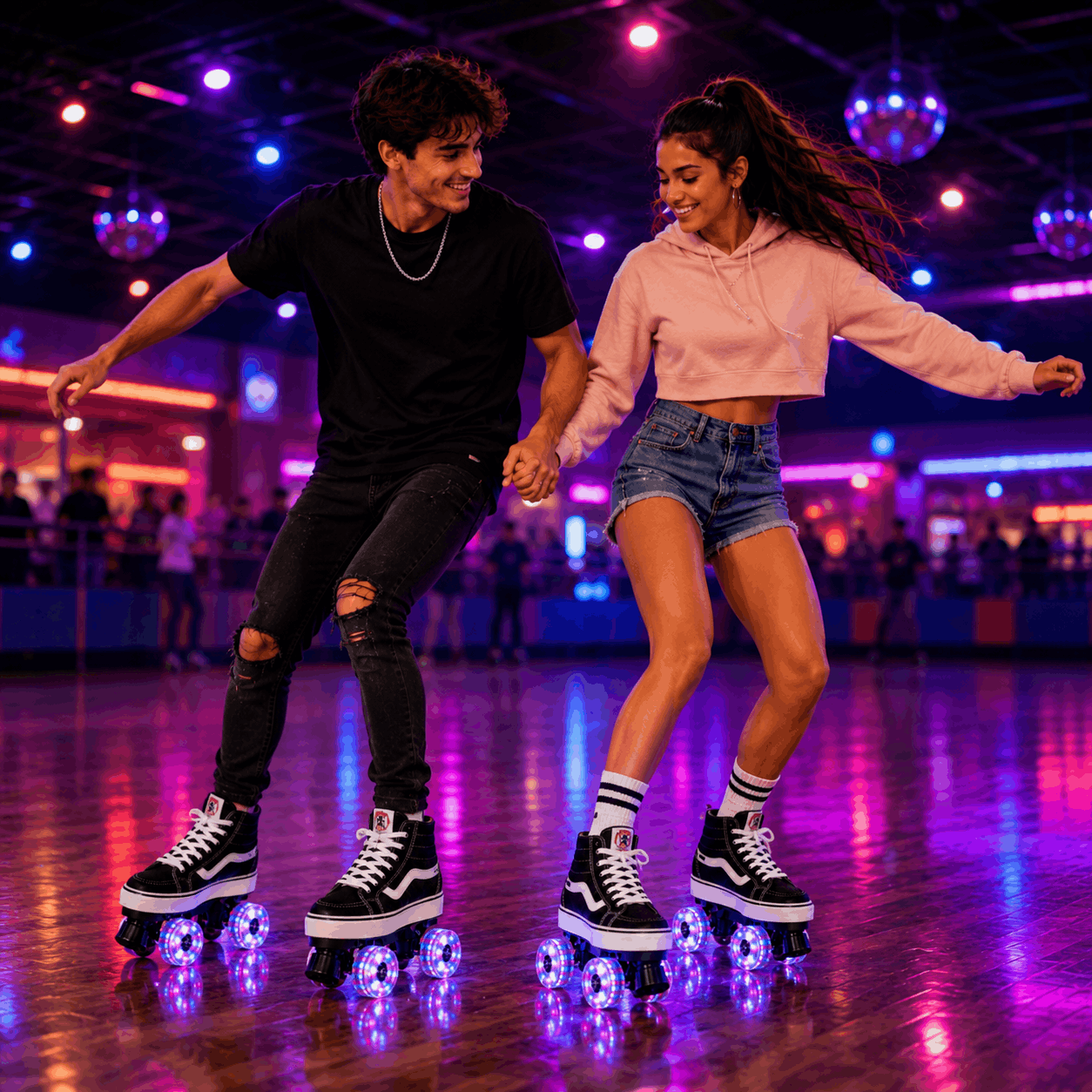 LED Quad Skating Double Row Roller Skates LED Quad Skating Double Row Roller Skates
