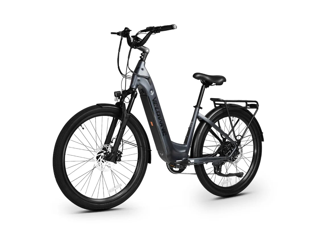 Velowave Breeze T Torque Sensor Electric Bike Black electric bicycle on a white background. Valowave Breeze T Torque Sensor Electric Bike