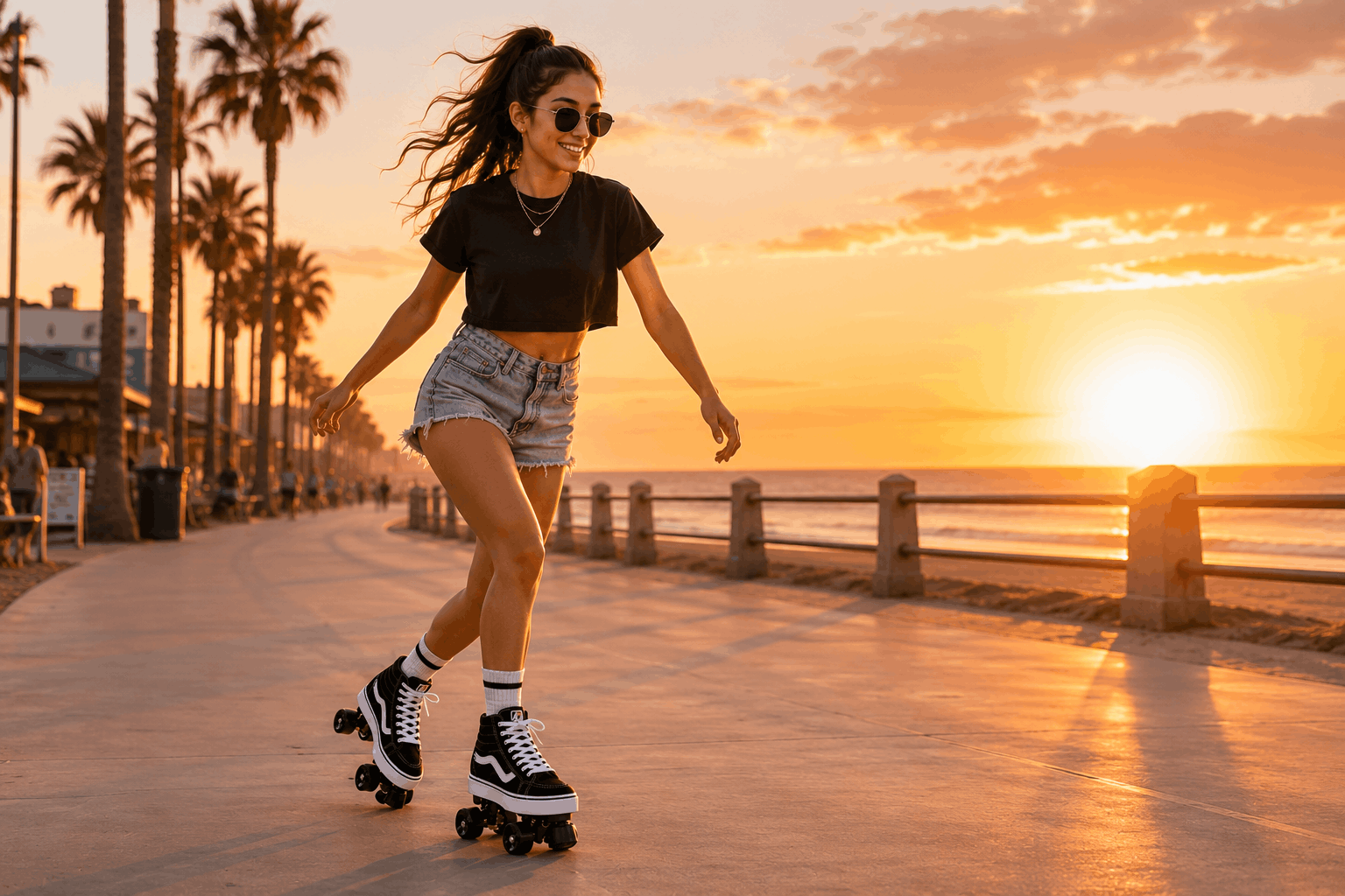 Black Quad Skating Double Row Roller Skates Black Quad Skating Double Row Roller Skates
