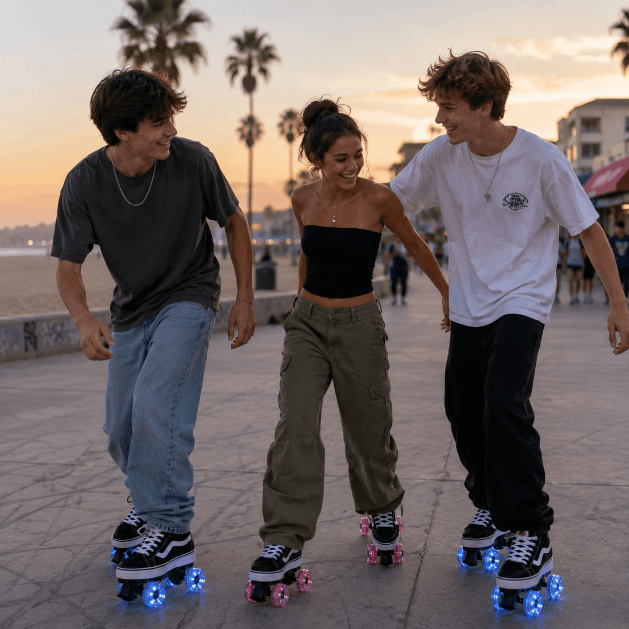 LED Quad Skating Double Row Roller Skates LED Quad Skating Double Row Roller Skates
