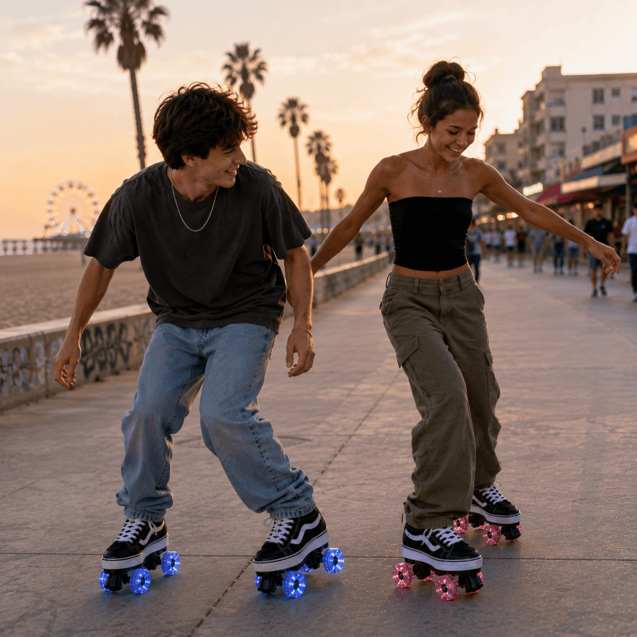 LED Quad Skating Double Row Roller Skates LED Quad Skating Double Row Roller Skates