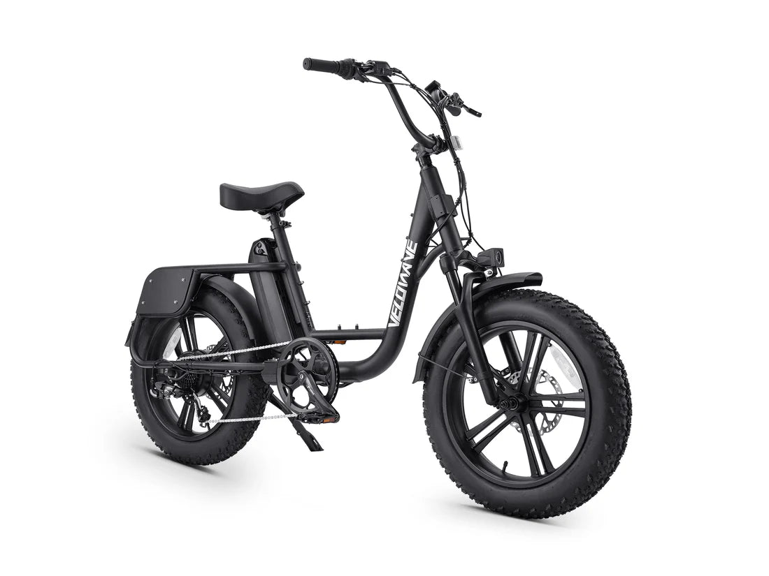 Velowave Prado S Commuter Electric Bike Black electric bike on a white background. Valowave Prado S Commuter Electric Bike