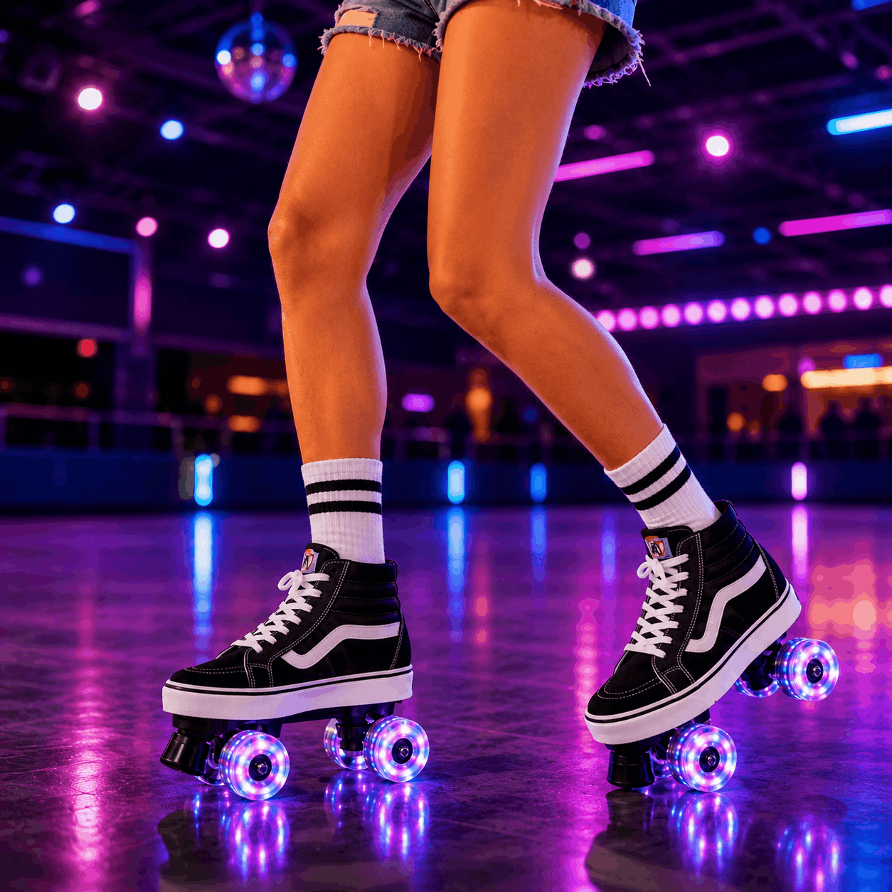 LED Quad Skating Double Row Roller Skates LED Quad Skating Double Row Roller Skates