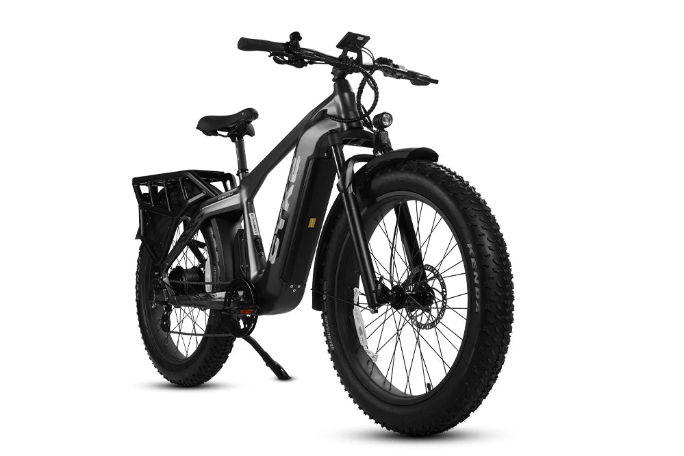 CYKE Cheetah Hunting EBike Black electric bike on a white background. CYKE Cheetah Hunting EBike