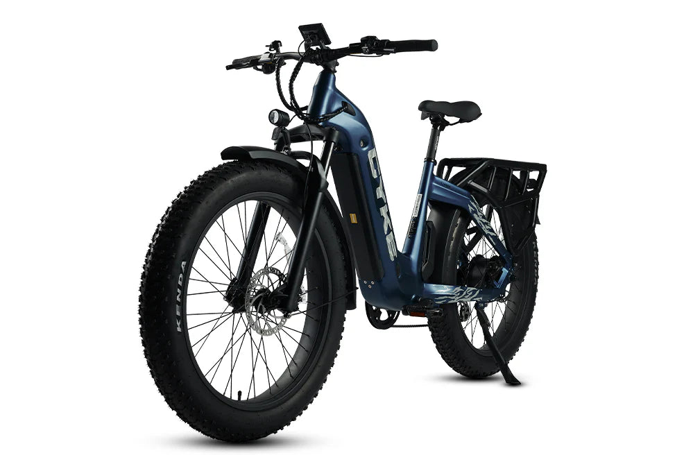 CYKE Lynx Commuter EBike Blue electric bike on a white background. CYKE Lynx Commuter EBike