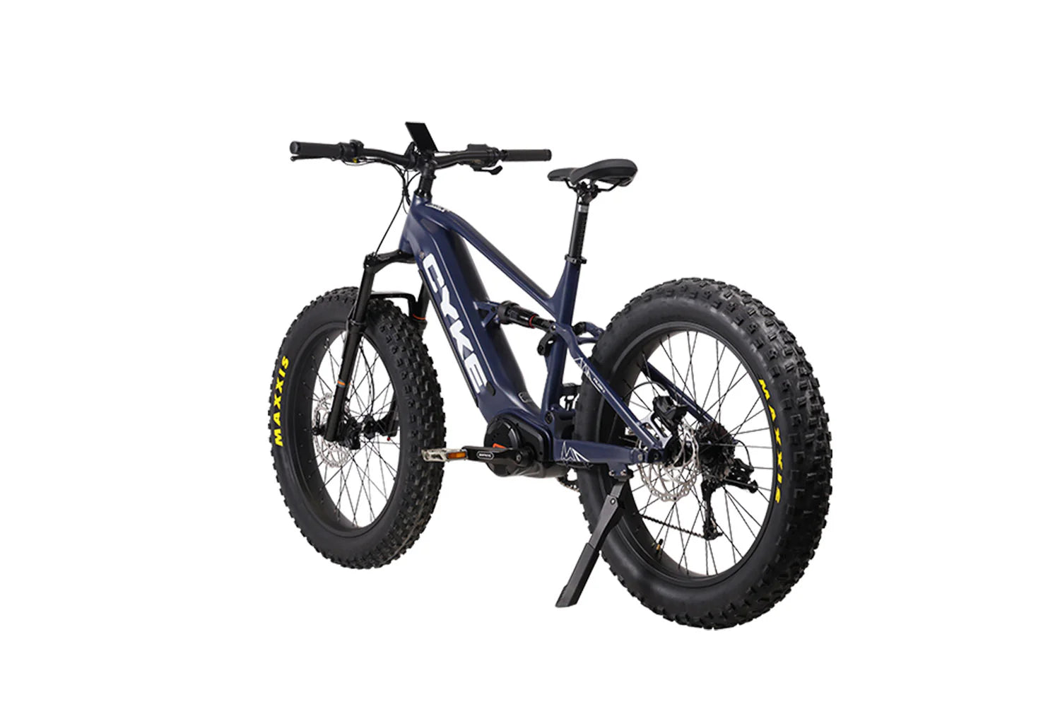 CYKE Falcon X Full Suspension EBike Fat-tire bicycle on a white background. CYKE Falcon X Full Suspension EBike