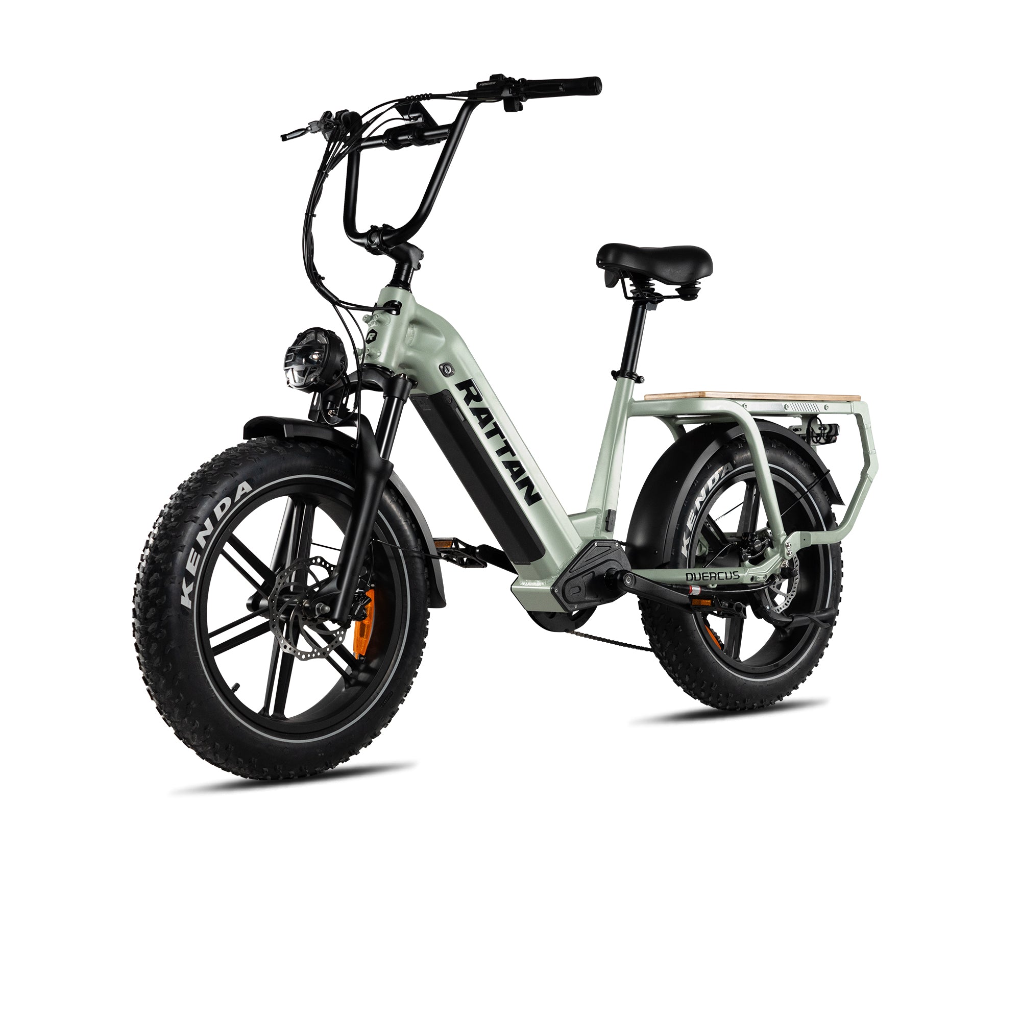 Rattan Quercus Long Range Utility Ebike Electric bike with 'RATTAN' branding on a white background. Rattan Quercus Long Range Utility Ebike