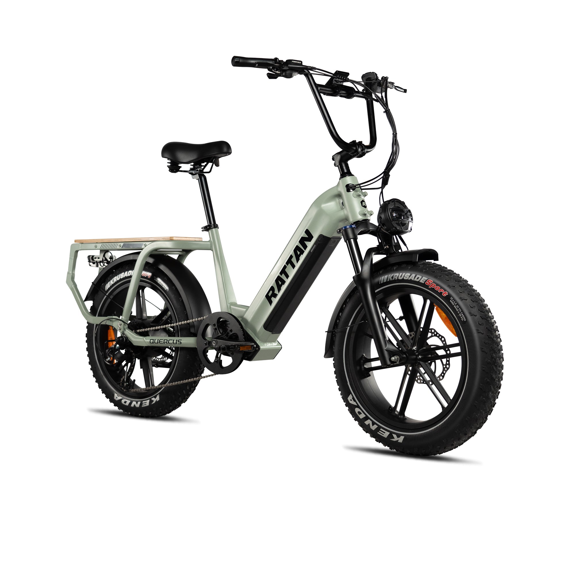 Rattan Quercus Long Range Utility Ebike Electric bike with 'Rattan' branding on a white background. Rattan Quercus Long Range Utility Ebike