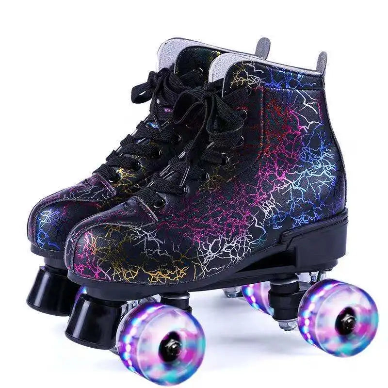 Printed Double Row Roller Skates Printed Double Row Roller Skates 6