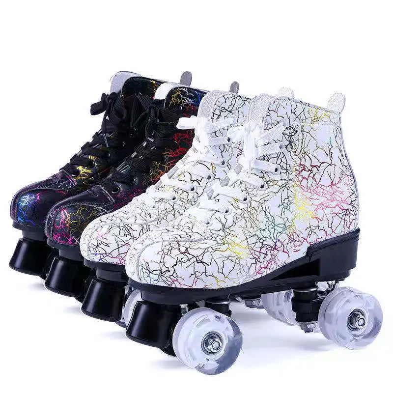 Printed Double Row Roller Skates Printed Double Row Roller Skates 1