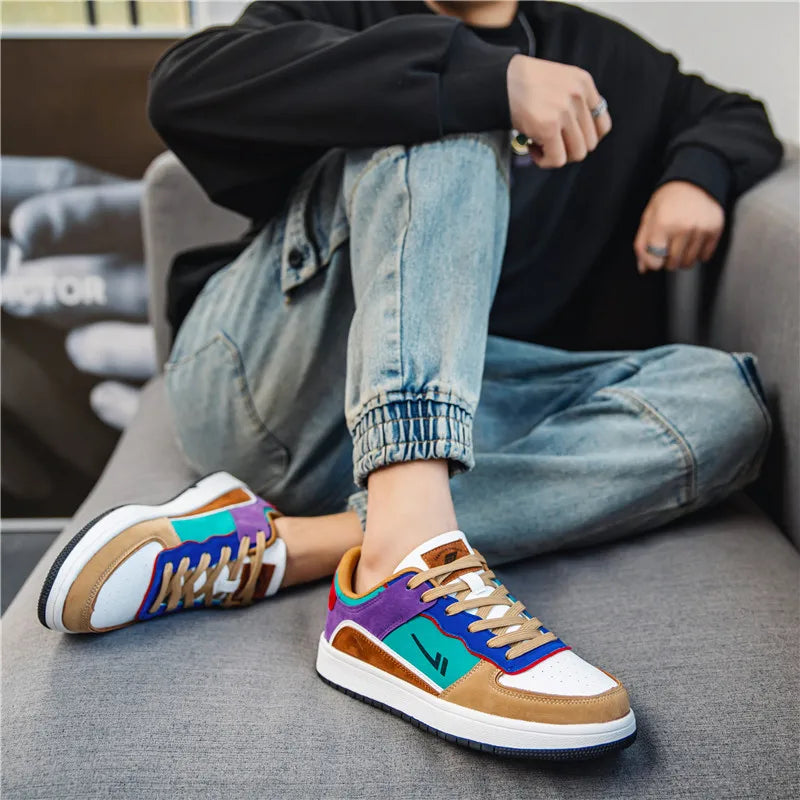 Unisex Skateboarding Shoes Anti-Skid Leather Sneakers Unisex Skateboarding Shoes Anti-Skid Leather Sneakers
