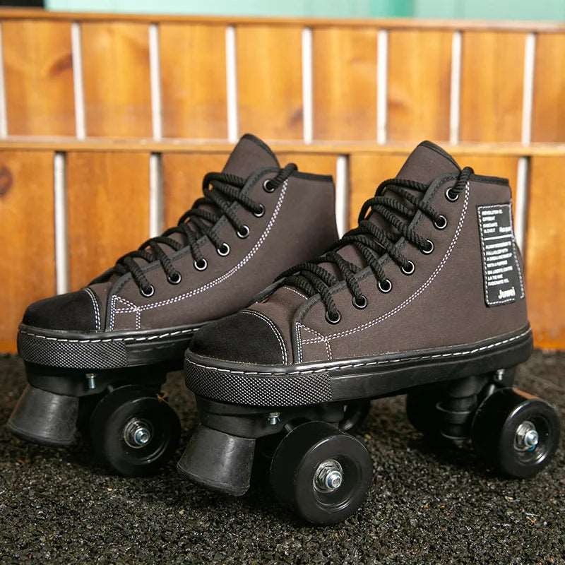 Canvas Quad Roller Skates Shoes for Beginners Canvas Quad Roller Skates Shoes for Beginners 3