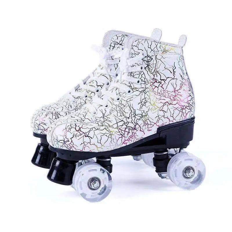Printed Double Row Roller Skates Printed Double Row Roller Skates 5