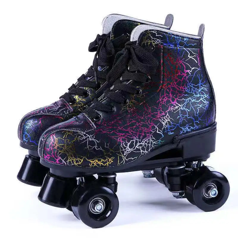 Printed Double Row Roller Skates Printed Double Row Roller Skates 4