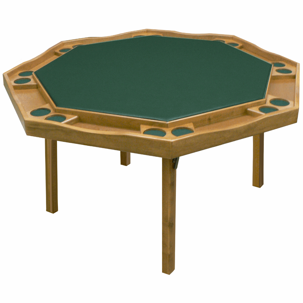 Kestell 8 Player 57" Period Style Folding Poker Table - Maple
