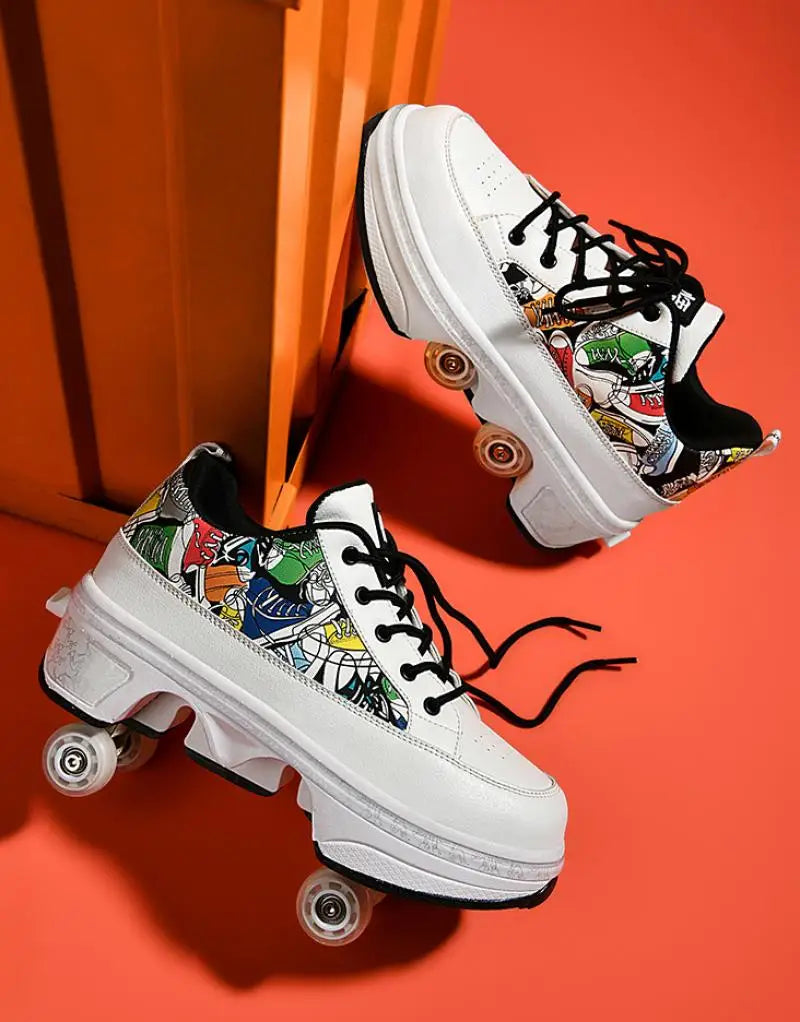 Deformation Double Row Roller Skate Shoes Deformation Double Row Roller Skate Shoes 20