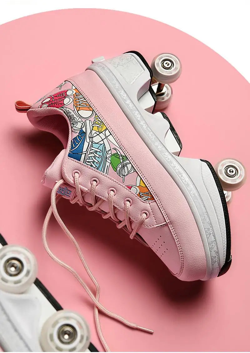 Deformation Double Row Roller Skate Shoes Deformation Double Row Roller Skate Shoes 17