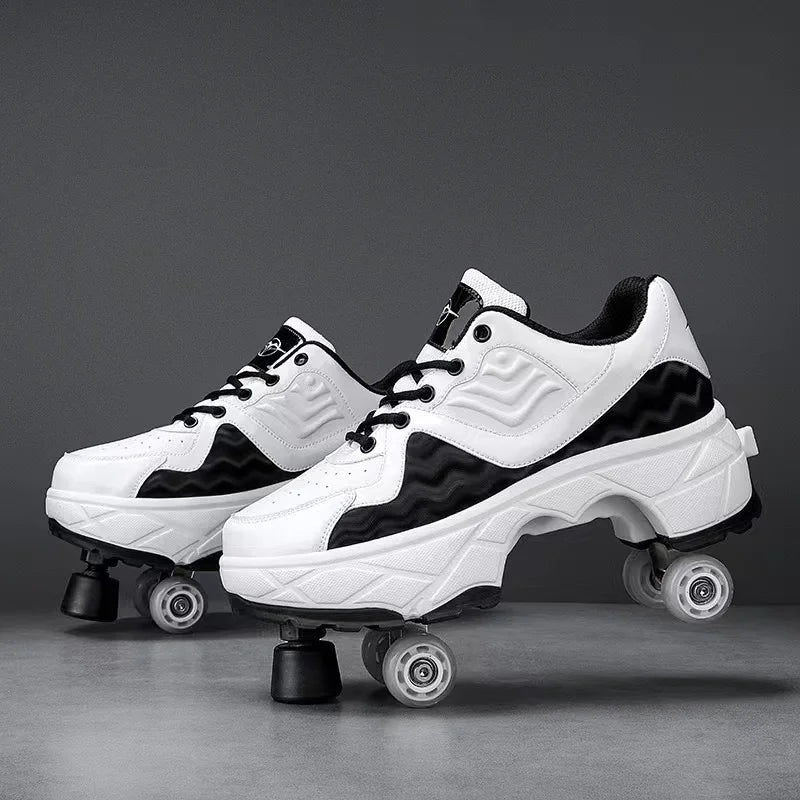 Four-Wheel Skating Shoes with Brake Head Four-Wheel Skating Shoes with Brake Head 6