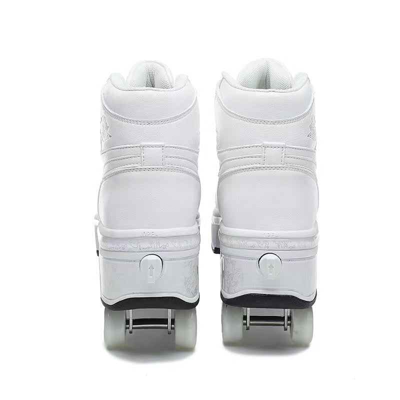 Four-Wheel Retractable Roller Skates Shoes Four-Wheel Retractable Roller Skates Shoes