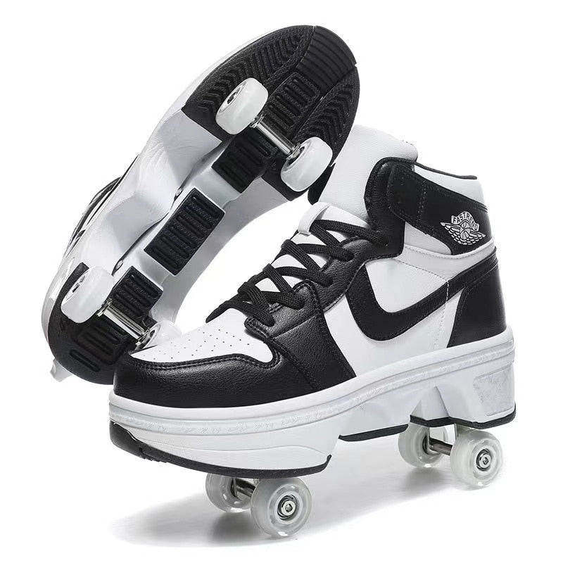 Four-Wheel Retractable Roller Skates Shoes Four-Wheel Retractable Roller Skates Shoes