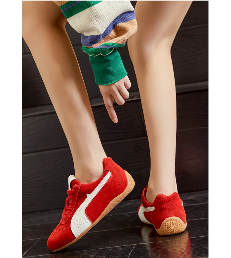 Genuine Leather Women's Casual Flat Sports Shoes Genuine Leather Women's Casual Flat Sports Shoes