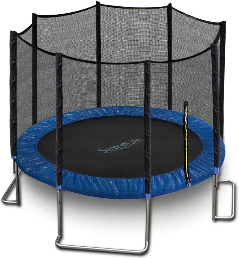10 FT Outdoor Trampoline with Net Enclosure 1