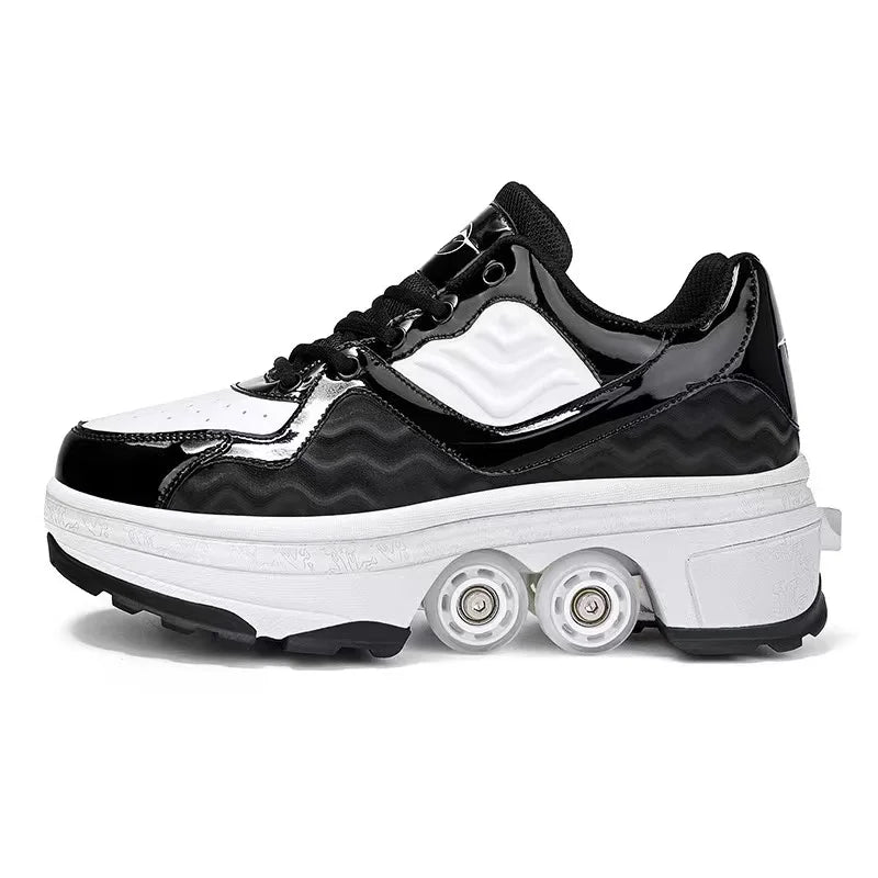 Four-Wheel Skating Shoes with Brake Head Four-Wheel Skating Shoes with Brake Head 7