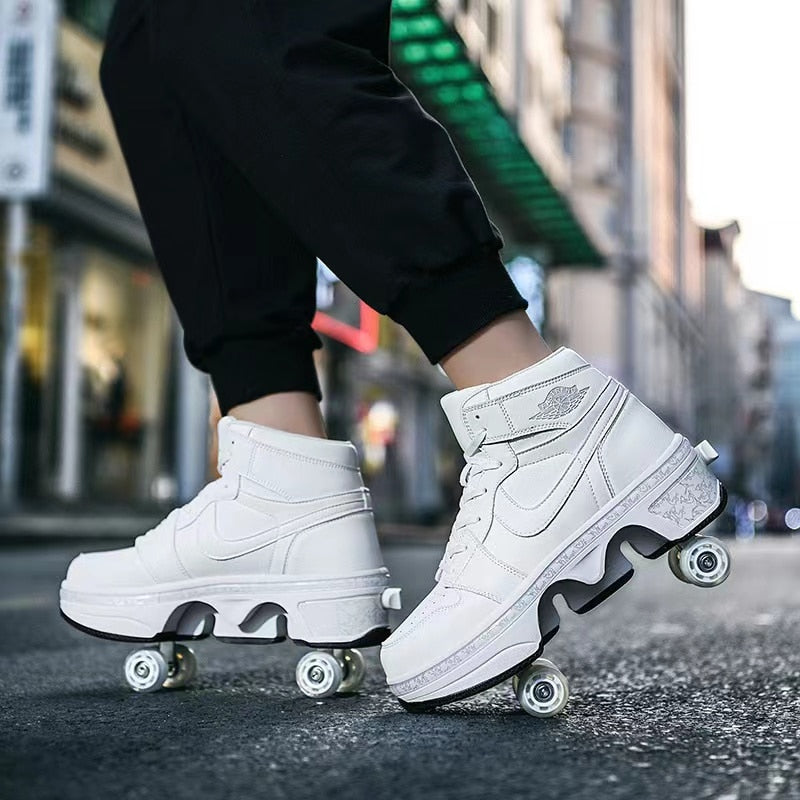 Four-Wheel Retractable Roller Skates Shoes Four-Wheel Retractable Roller Skates Shoes