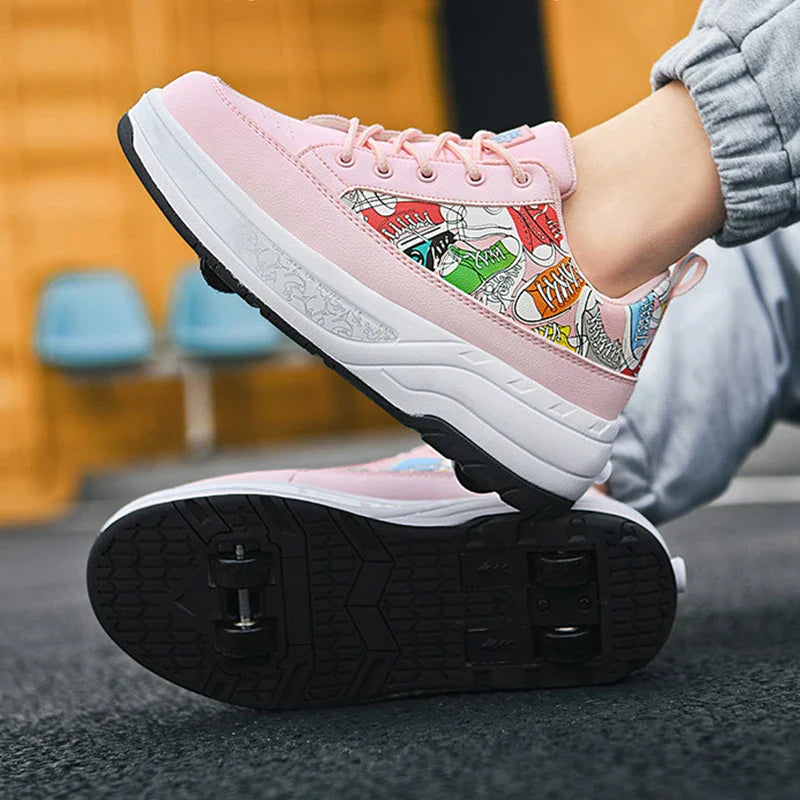 Deformation Double Row Roller Skate Shoes Deformation Double Row Roller Skate Shoes 10