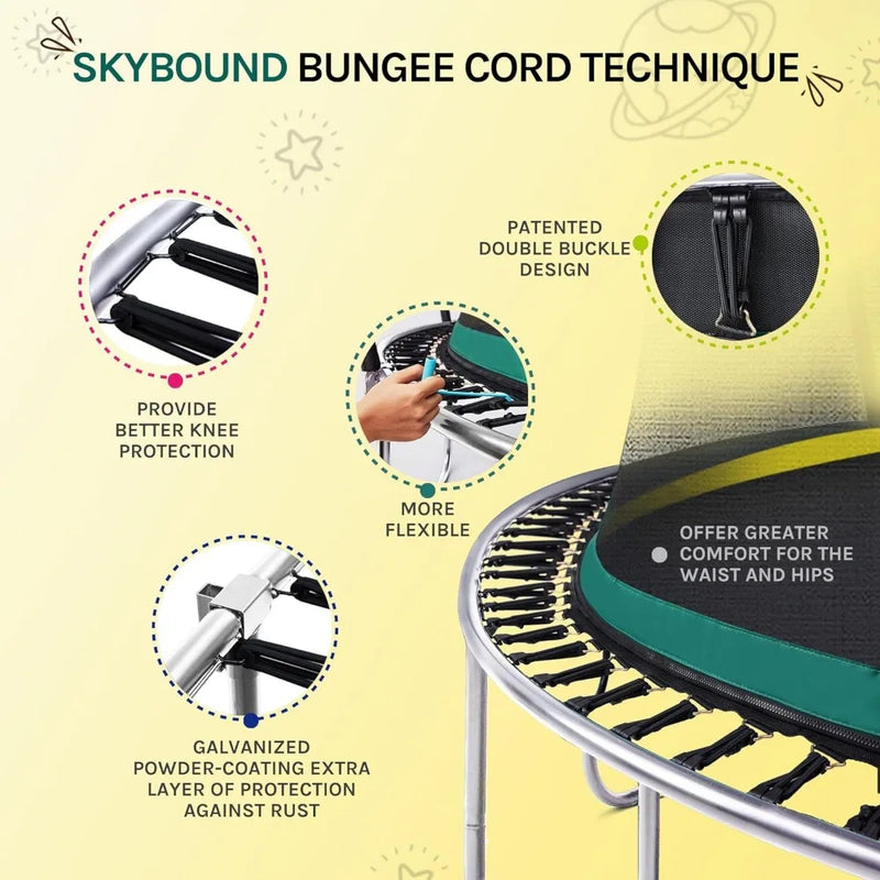 Bungee Cord Recreational Trampoline 1