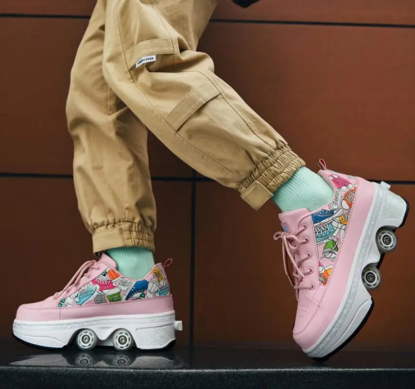 Deformation Double Row Roller Skate Shoes Deformation Double Row Roller Skate Shoes 18