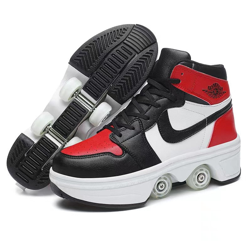 Four-Wheel Retractable Roller Skates Shoes Four-Wheel Retractable Roller Skates Shoes