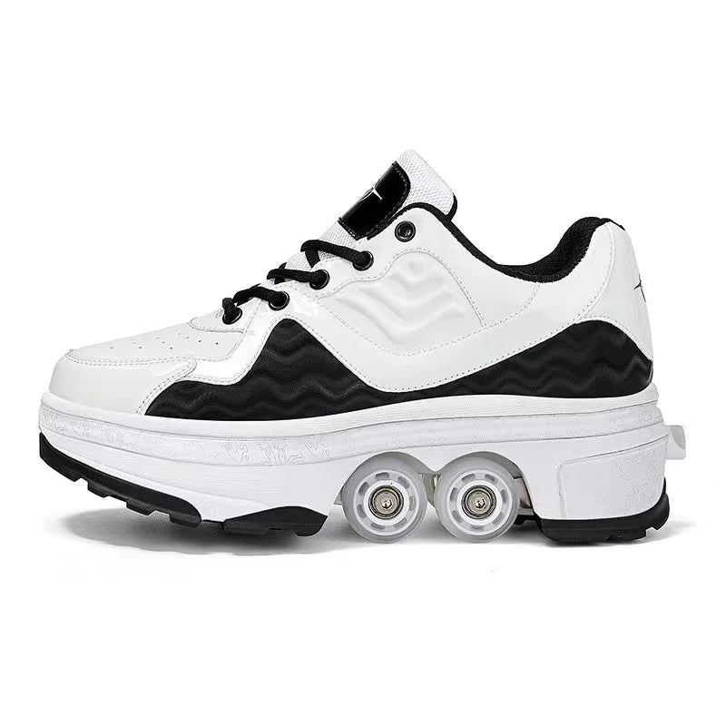 Four-Wheel Skating Shoes with Brake Head Four-Wheel Skating Shoes with Brake Head 5