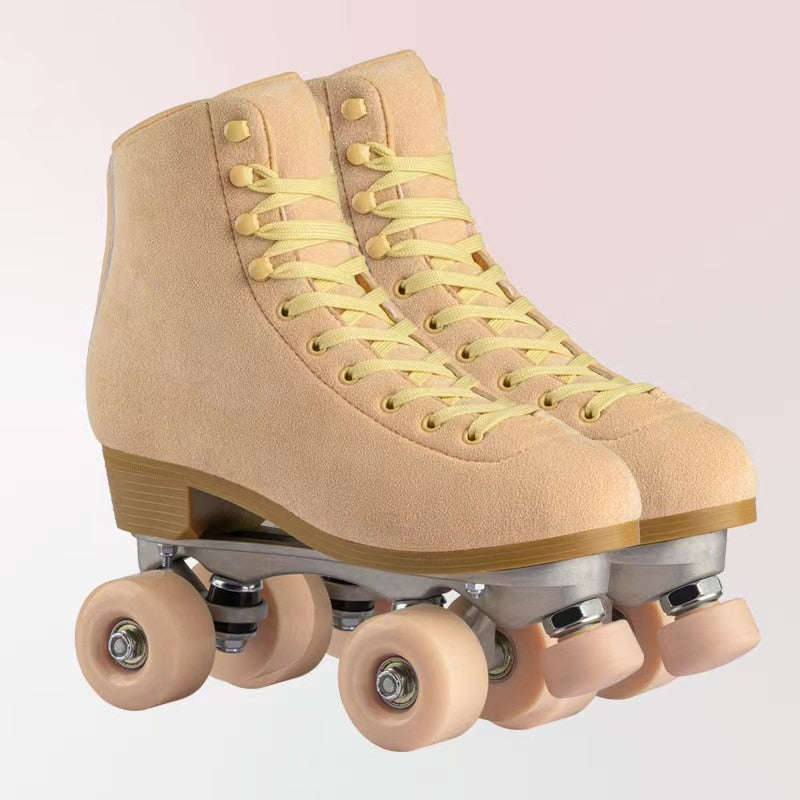 Leather Roller Skates Inline Quad Skating Leather Roller Skates Inline Quad Skating 3