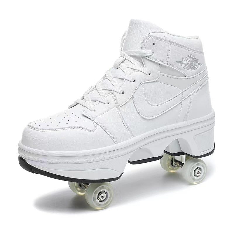Four-Wheel Retractable Roller Skates Shoes Four-Wheel Retractable Roller Skates Shoes