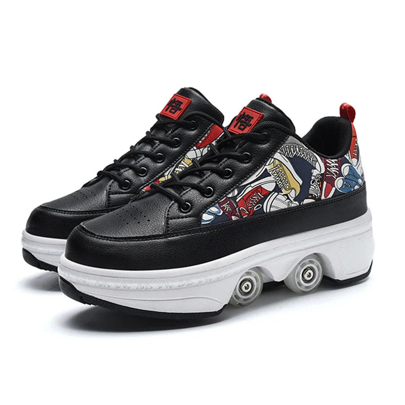 Deformation Double Row Roller Skate Shoes Deformation Double Row Roller Skate Shoes 8