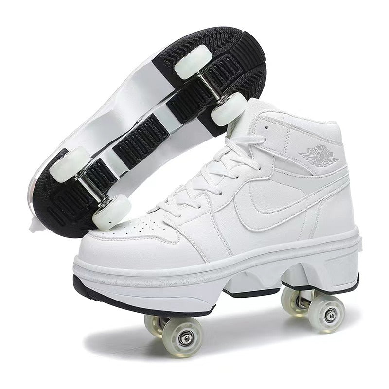 Four-Wheel Retractable Roller Skates Shoes Four-Wheel Retractable Roller Skates Shoes