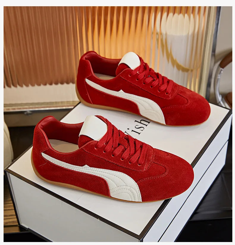 Genuine Leather Women's Casual Flat Sports Shoes Genuine Leather Women's Casual Flat Sports Shoes