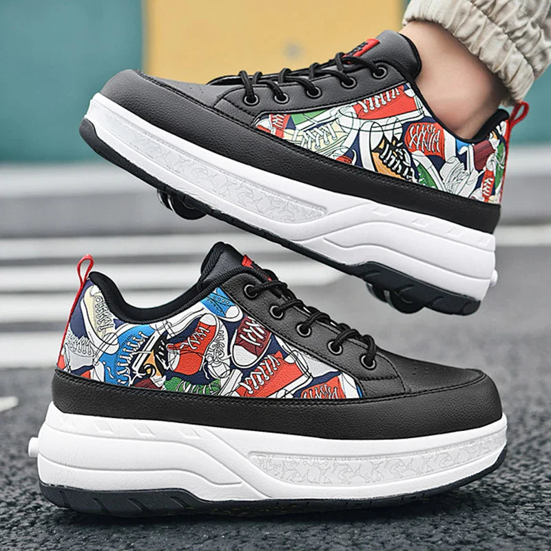 Deformation Double Row Roller Skate Shoes Deformation Double Row Roller Skate Shoes 9