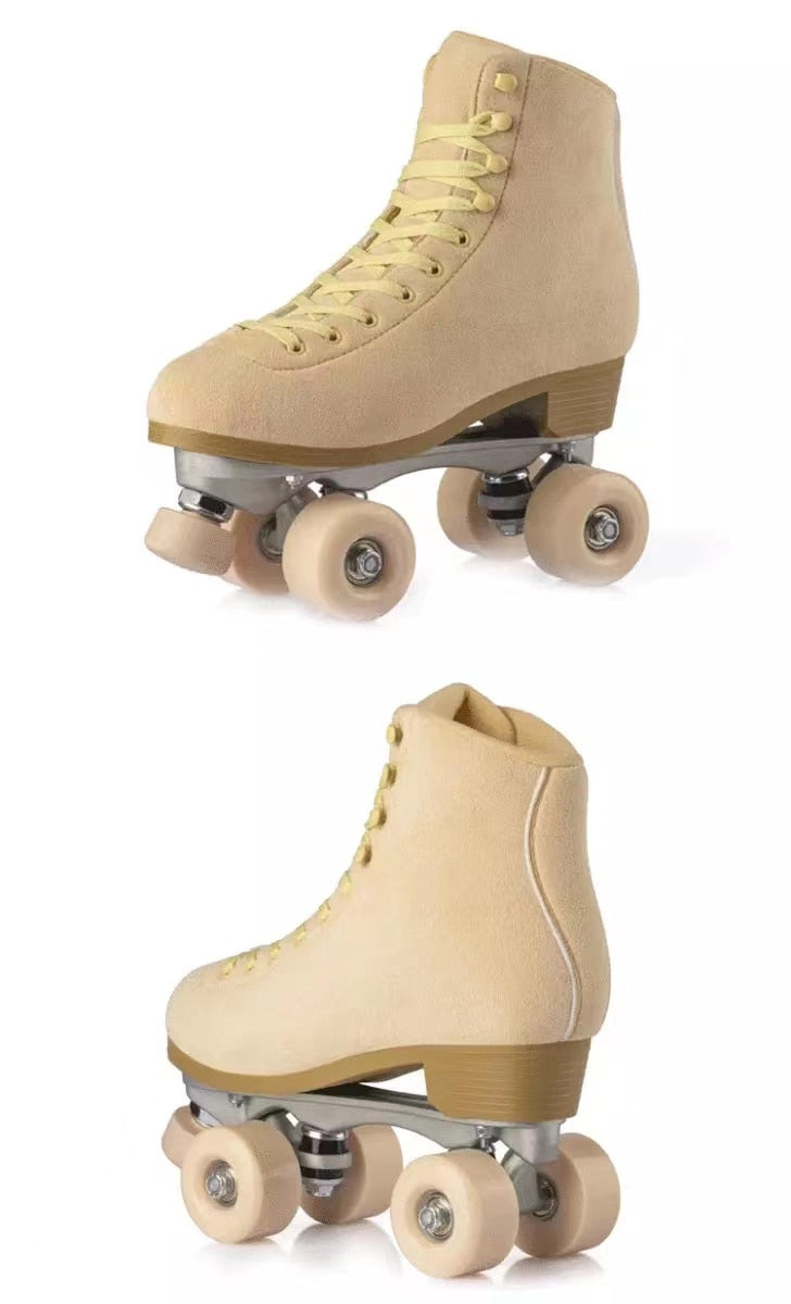 Leather Roller Skates Inline Quad Skating Leather Roller Skates Inline Quad Skating 9