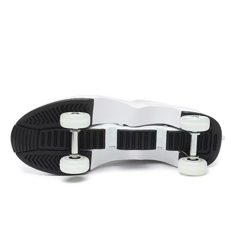 Four-Wheel Retractable Roller Skates Shoes Four-Wheel Retractable Roller Skates Shoes