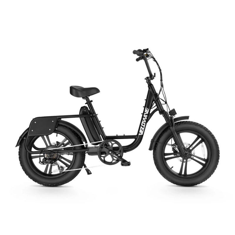 Velowave Prado S Commuter Electric Bike Black electric bike on a white background. Valowave Prado S Commuter Electric Bike