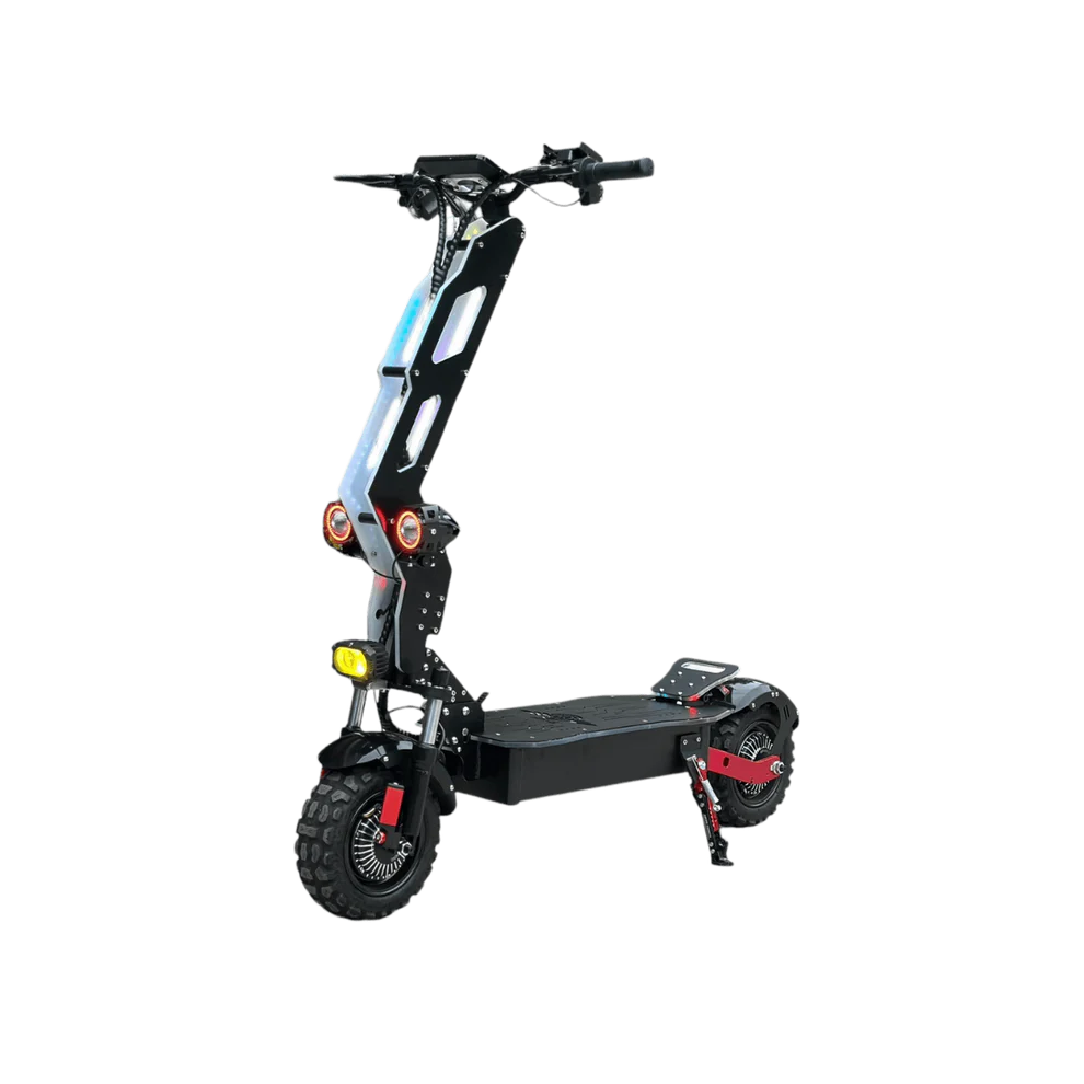 Freego D11 Landtiger Electric Scooter Foldable Dual Motor 4000W Black electric scooter on a white background. Freego D11 Landtiger Electric Scooter Foldable Dual Motor 4000W