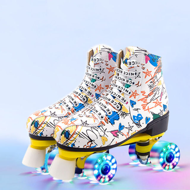 Outdoor Roller Skates for Women & Men - Graffiti Printed Outdoor Roller Skates for Women & Men - Graffiti Printed 4