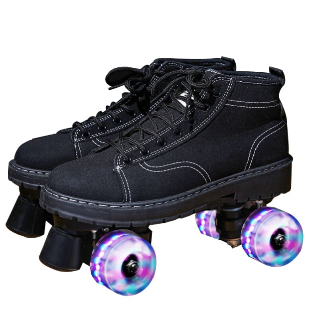 Outdoor Roller Skates for Women & Men - Black Outdoor Roller Skates for Women & Men - Black