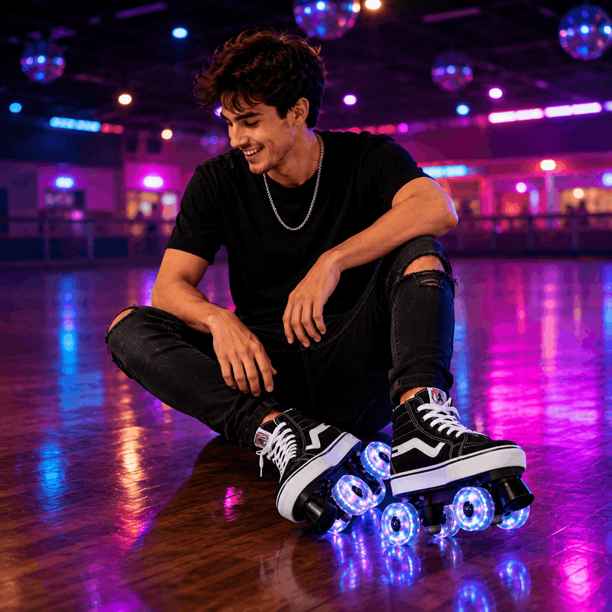 LED Quad Skating Double Row Roller Skates